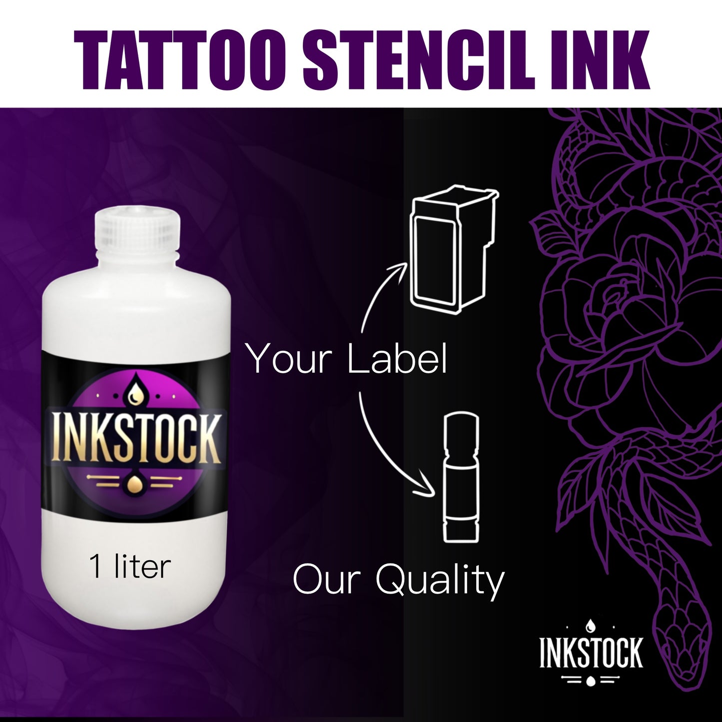 Tattoo Stencil Ink- 1 liter bottle